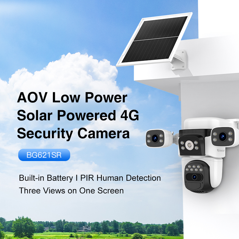 9MP 3Lens Battery Solar Security Camera 360 Degree Visual BG621SR 4G Solar Outdoor Camera Okam Pro Battery 4G Sim Card Camera · image 2
