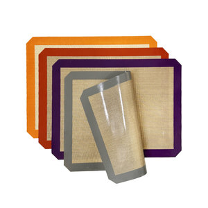 Factory Customized Colorful Heat Resistant Tapis De Cuisson En 40*30cm 42*29.5cm <b>Silicone</b> Reusable Kitchen <b>Silicone</b> <b>Baking</b> Mat - Product Image 1