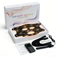 Masque facial LED coloré à thérapie de lumière rouge en silicone pour usage domestique, 7 couleurs, 630 nm, pour le soin de la