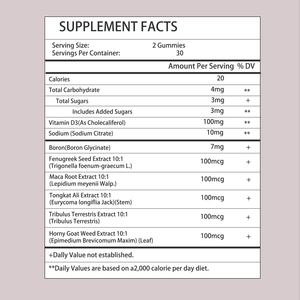 High Quality Male Performance Gummies with Total Carbohydrate Supports Stamina Support healthy Muscle Gummies - Product Image 2