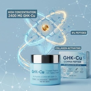 Crema Facial Vegana Antienvejecimiento GHK-CU de Marca Privada 50ml, Cuidado Orgánico con Péptido de Cobre Azul y Nicotinamida Hidratante - Product Image 4