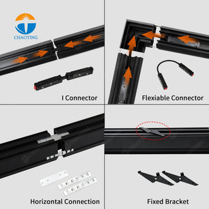 Rail de plafond extensible DC 48V Profils de tissu de tension <span class=keywords><strong>LED</strong></span> Éclairage sur rail magnétique pour plafonds tendus Cadres de profilés en aluminium - Product Image 5