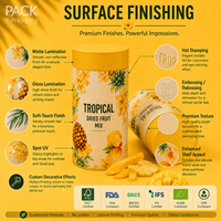 Emballage personnalisé en tube de papier de qualité alimentaire pour chocolat, fruits secs, collations, noix, thé avec impression de logo évanescente OEM