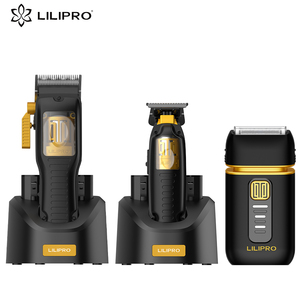 LILIPRO Kit de Coiffure Professionnel Trio Sans Fil : <span class=keywords><strong>Tondeuse</strong></span>, <span class=keywords><strong>Tondeuse</strong></span> de Précision et Rasoir Électrique pour Barbe et <span class=keywords><strong>Cheveux</strong></span>, Kit de <span class=keywords><strong>Coupe</strong></span> de <span class=keywords><strong>Cheveux</strong></span> Fade - Product Image 1