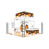 Stand d'exposition modulaire portable en aluminium 20x20 pieds, structure spirale, pliable, pour entrepôt de stockage