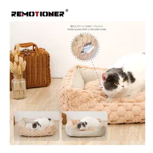 USB ricaricabile riscaldamento caldo cane gatto sacco a pelo nido Pet coperta elettrica letto