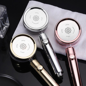 Pommeau de douche rotatif à haute pression à 360 degrés avec ventilateur Double plaques arrêt d'eau accessoire de robinet de salle de bain choix populaire - Product Image 2