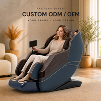 Fauteuil de massage électrique automatique de luxe OYEAL, zéro gravité, massage complet du corps, pétrissage Shiatsu, chauffant, en cuir PU, commande vocale intelligente