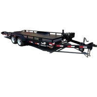 Semi-remorque double pour excavatrice en acier, ATV/UTV, capacité de charge de 3 tonnes, certifiée CE