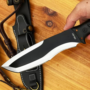 Cuchillo de Combate Personalizable para Infantería, Alta Calidad, Acero Inoxidable G10, Punta Caída, para Camping al Aire Libre, con Funda, Uso Diario, Grado DIY - Product Image 2