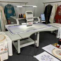 Machine à broder automatique commerciale BL-1201E : zone de broderie extra-longue 500x1200mm, 12/15 aiguilles, précision