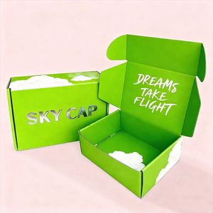 25x25x5cm Custom Embossed Logo Corrugated Mailer <b>Box</b> - Sweatshirt Shipping Packaging for Small Business - Product Image 1