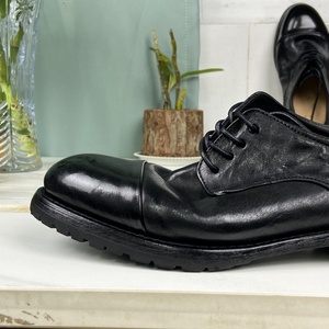 Chaussures habillées haut de gamme en cuir sur mesure pour hommes, faites à la main, style rétro Goodyear Welt, à lacets, rehaussantes - Product Image 5