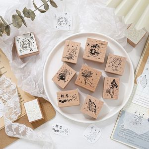 Scrapbooking matériel timbre Kawaii lettre d'amour Design <span class=keywords><strong>encre</strong></span> bois Vintage décoration Kawaii caoutchouc timbre en bois timbre en bois de henné - Product Image 4