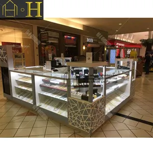 Luxury Modern Style Led Light Shop Mall Decoration Jewelry Kiosk Design Jewelry Kiosk For Sale