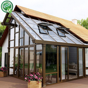 Sunroom de aluminio personalizado moderno con vidrio templado plano eléctrico del tejado del aguilón para el jardín - Product Image 4
