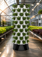 Tour de plantation verticale pour serre, système de jardinage hydroponique à 10 niveaux avec pompe à eau et éponge pour l'agriculture à haute densité