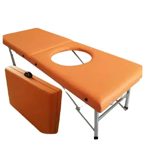 Cama de moxibustión plegable, mesa de masaje ajustable, cama de masaje, suministros para el cuidado de la salud