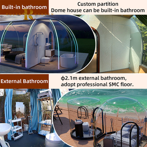 Extérieur étanche résistance aux UV Anti <span class=keywords><strong>infrarouge</strong></span> polycarbonate clair igloo station hôtel maison ouragans preuve dôme maison préfabriquée - Product Image 6