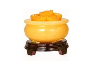 Figurine Feng Shui en lingot <span class=keywords><strong>de</strong></span> bassin au trésor doré/Yuan Bao richesse porspity, le décor Feng Shui attire la richesse <span class=keywords><strong>et</strong></span> la chance - Product Image 2