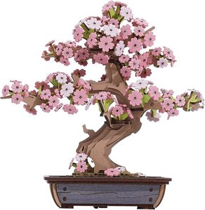 Kit de Construcción de Modelo de Bonsái de Sakura en Madera 3D para Manualidades, Decoración del Hogar para Adultos - Product Image 1