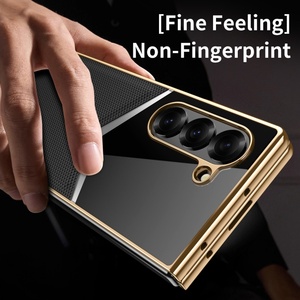 เคสโทรศัพท์มือถือหนัง PU สำหรับ Samsung Fold 8 4 5 6 7 W26 พร้อมฟิล์มกันรอยหน้าจอ กรอบชุบป้องกันแรงกระแทก - Product Image 4