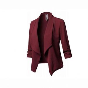 Ventes en gros de vestes cardigan pour femmes et filles, manches longues, col rabattu, taille plus, costume de bureau, manteau élégant décontracté - Product Image 5