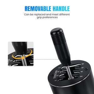 SIMSONN negro forma redonda diseño palanca de cambios secuencial <span class=keywords><strong>PC</strong></span> carrera SIM <span class=keywords><strong>7</strong></span> + R H Gear Shifter conducción simulador accesorios al por mayor - Product Image 3