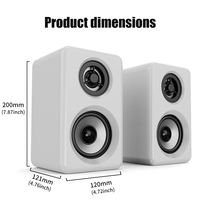 Haut-parleurs de jeu pour ordinateur PC avec casque, Bluetooth 2.0, 2 canaux, finition blanc brillant