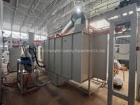 Línea de Producción de Recubrimiento de Motores Controlada por PLC, Cabina de Pulverización de Polvo Semiautomática con Horno de Recubrimiento en Polvo, Equipo de Pintura