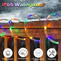 Solar USB Battery Rope Light Christmas Tree Decorations Outdoor LED Rope Tube String Party Wedding Led Curtain Lights
