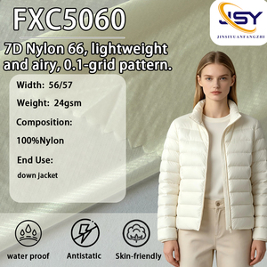 Nouveau style 2026 : Tissu 7D en nylon 66 léger et élégant, qualité 0.1, 100 % nylon imperméable pour <span class=keywords><strong>doudoune</strong></span> - Product Image 1