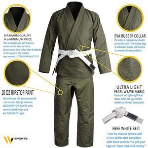 Vente en gros personnalisé 550 GSM tissage de perles BJJ Gi sérigraphié hommes adultes MMA Arts martiaux Sportswear Service OEM - Product Image 2