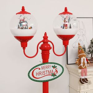 Poste <span class=keywords><strong>DE</strong></span> LUZ <span class=keywords><strong>DE</strong></span> Papá Noel nevando escena <span class=keywords><strong>farola</strong></span> <span class=keywords><strong>de</strong></span> <span class=keywords><strong>Navidad</strong></span> farol para la decoración del Festival del hogar - Product Image 5