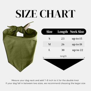 בנדנה לכלב/חתול, דו צדדית, ירוקה, בסגנון בוהו, מכותנה נושמת, לכל עונות השנה, אופנתית. - Product Image 4