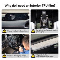 Película Transparente Antiarañazos de TPU para Interiores de Automóviles, Adhesivos para el Tablero, Puertas, Ventanas y Panel de Control de Mazda CX30