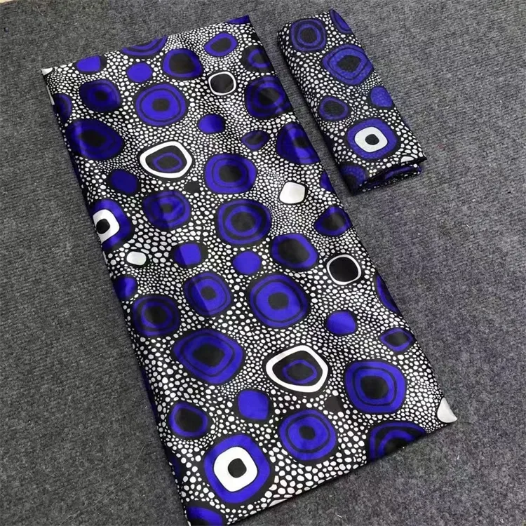 African Tie Dye Match Chiffon Ankara bedruckter Satin-Seidenstoff
