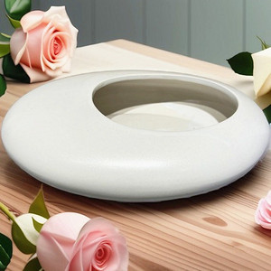 Maceta de <span class=keywords><strong>Cerámica</strong></span> Moderna Nórdica, Simple, Grande, Adornos Creativos, Decoración para el Hogar, Sala de Estar, Color Blanco, Esmaltada - Product Image 2