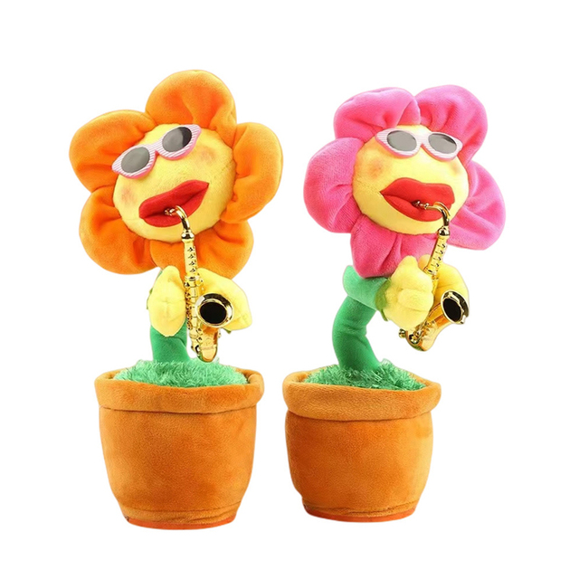 Enchanting Sunflowers Sing Dance Learn to Talk Electric Stuffed Animals Play Saxophone Sunflowers