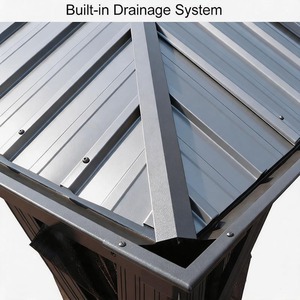 Aluminum Garden Gazebo Outdoor Patio <b>Shade</b> Pavilion <b>Tent</b> Gardening Supplies for Flower Arch Garden Bed Metal Fence & <b>Shade</b> Net - Product Image 4