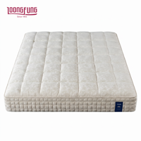 Matelas hybride en tissu de soie glacée respirant LOONGFUNG avec latex naturel et ressorts ensachés, personnalisé pour la maison et l'hôtel, OEM ODM
