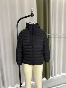 Veste d'hiver pour homme avec capuche et poches pour lunettes, en coton matelassé vertical, résistante au vent, pour usage quotidien, trois couleurs, vente en gros - Product Image 5