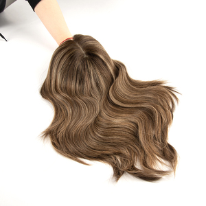 Jewish <b>Wigs</b> Customized Blonde 7x7inch Remy European Human Hair <b>Deep</b> <b>Wave</b> Women Fringe Toppers Bangs 130% Density Lace PU Base - Product Image 4