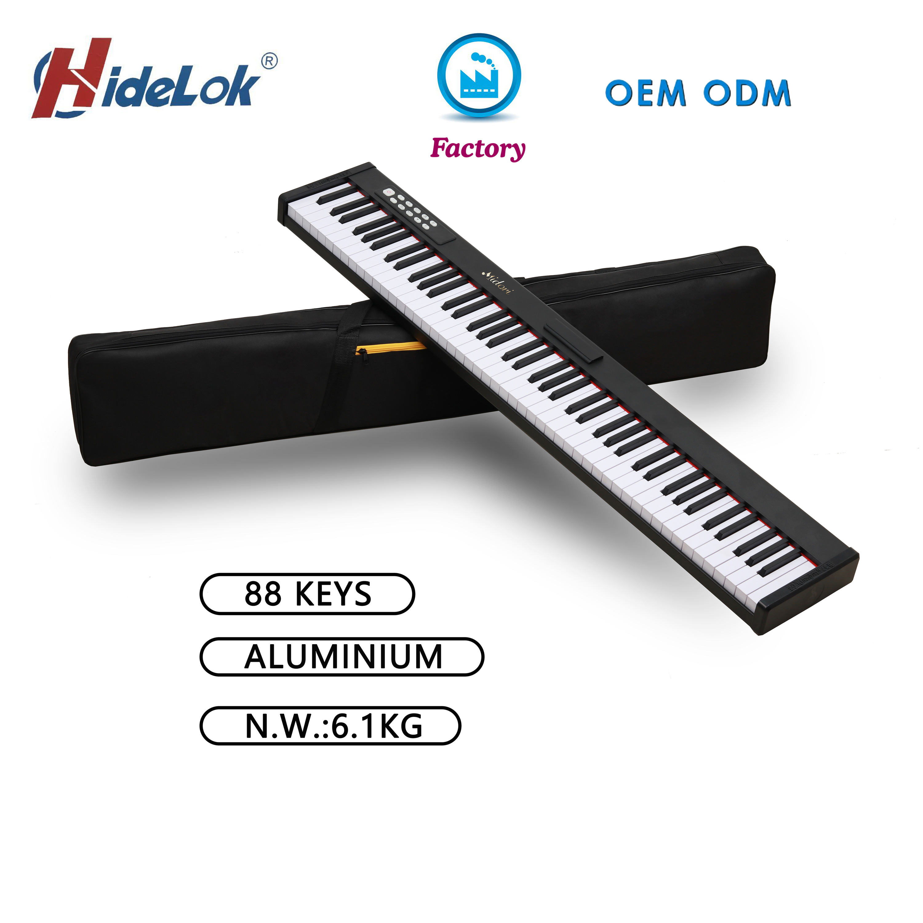 88-Key Digital Piano – Portable Electronic Keyboard for Home Practice & Music Learning - View 3