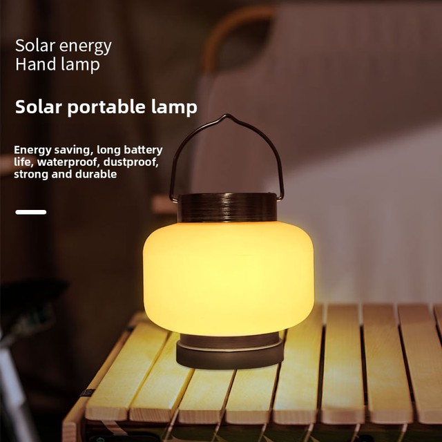 Outdoor Leisure Portable Camping Tent Light LED Solar Charging Waterproof Remote Control IP65 Table Lamp