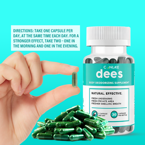 Cápsulas de clorofila mágica corporal de etiqueta privada OEM de alta calidad con hoja de perejil orgánico, en stock - Product Image 2