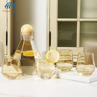 Bouteille d'infuseur de thé en diamant, bouilloire à infusion de jus de fruits, carafe d'eau potable, pichet en verre borosilicate avec couvercle