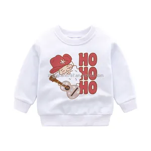 Suéter de otoño 2024 Unisex de alta calidad con estampado de Papá Noel, suéter de cuello redondo, suéteres de Navidad personalizados de manga larga