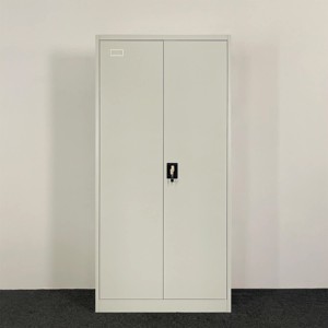 Meuble de bureau moderne pour la maison, armoire de classement en fer à 2 portes avec rangement pour livres, casier métallique pour atelier avec étagères - Product Image 5