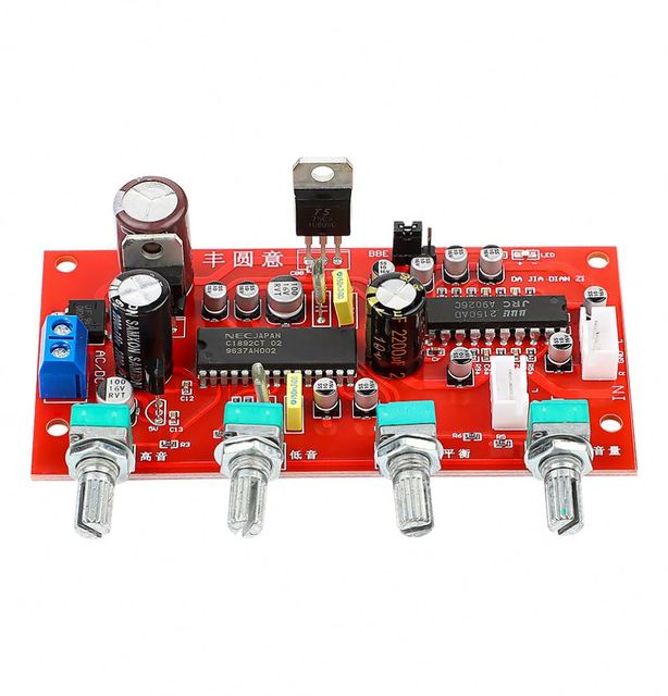 UPC1892 HIFI Stereo Preamp Amplifier Volume Tone Control JRC2150 BBE Sound Adjustment Preamplifier Treble Balance Bass Board